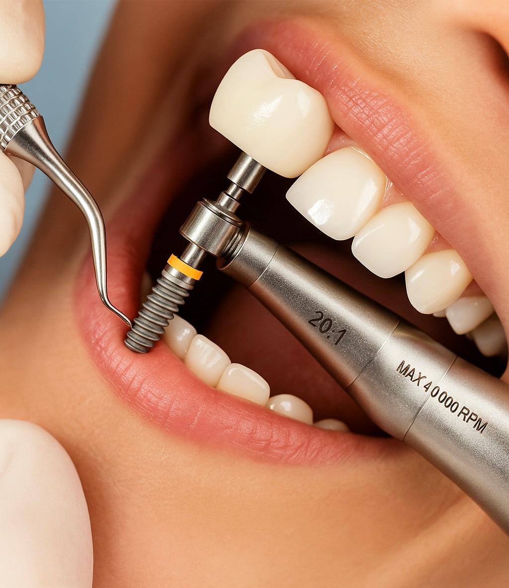 Dental implant procedure and prosthetic tooth